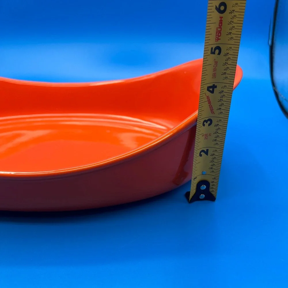 Rachael Ray Orange Stoneware 2.25 Quart Oval Casserole Baking Dish